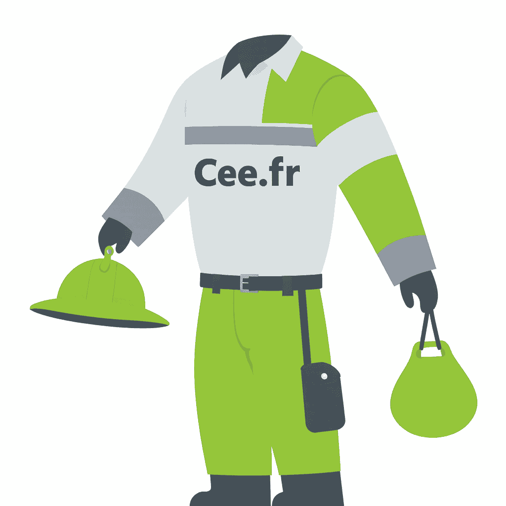 Uniforme vert et blanc avec logo Cee.fr