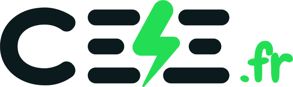 Logo CEE avec éclair vert